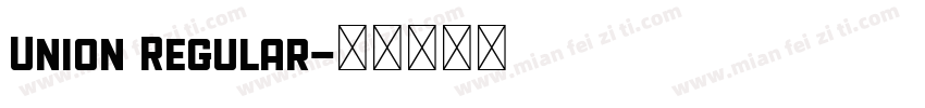 Union Regular字体转换